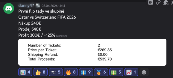 Výsledek danny47 — Qatar vs Switzerland — FIFA 2026